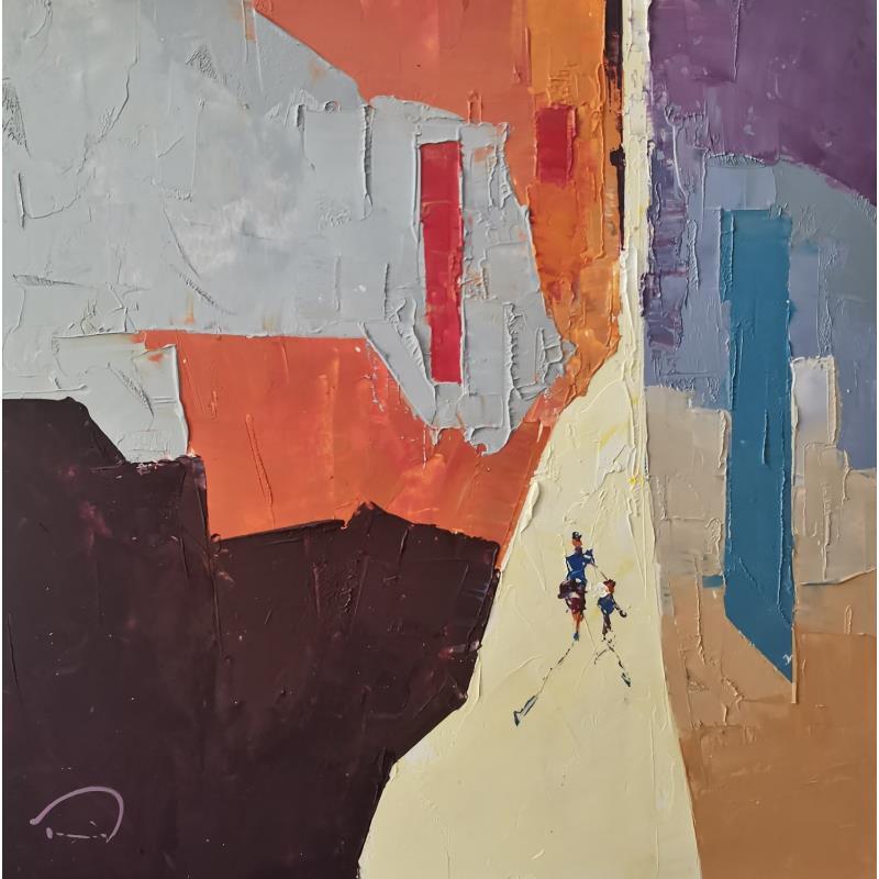Painting La petit fille by Tomàs | Painting Abstract Urban Life style Oil
