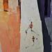 Peinture La maison violette par Tomàs | Tableau Abstrait Urbain Scènes de vie Huile