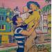Peinture Miami love par Revel | Tableau Pop-art Scènes de vie Acrylique Posca