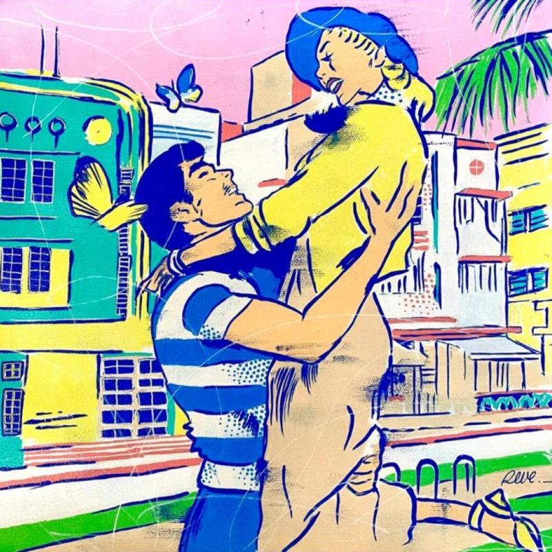 Painting Miami love by Revel | Painting Pop-art Acrylic, Posca Life style
