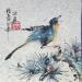 Gemälde Sing  von Yu Huan Huan | Gemälde Figurativ Natur Tiere Tinte