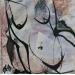 Painting Curieuse by Chaperon Martine | Painting Figurative Nude Acrylic