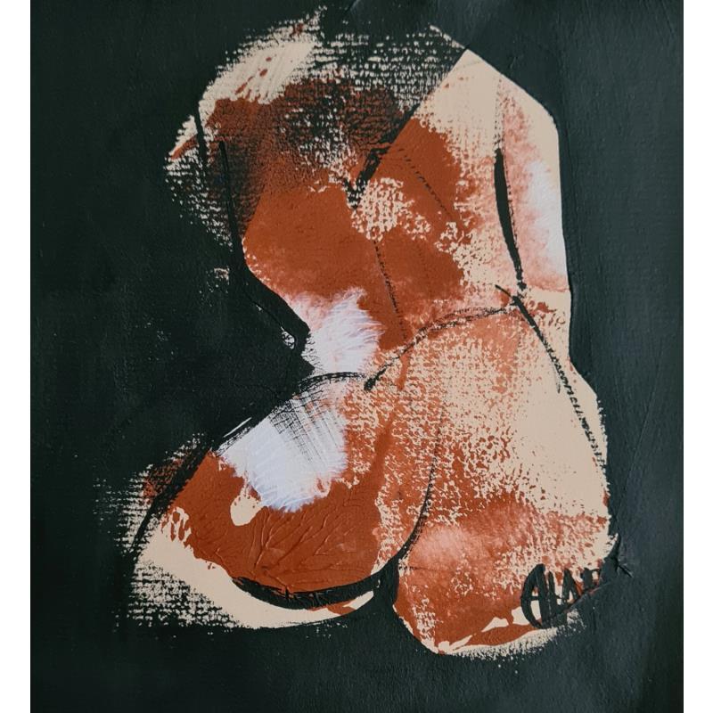 Gemälde Noir désir 2 von Chaperon Martine | Gemälde Figurativ Akt Acryl