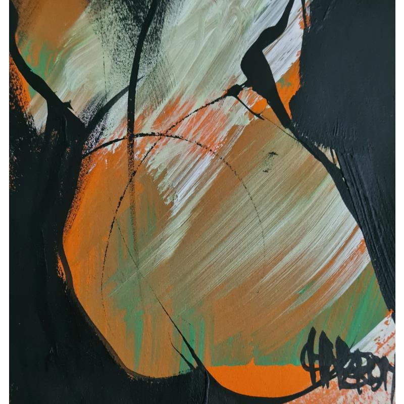 Painting Orange by Chaperon Martine | Painting Figurative Acrylic Nude