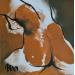 Painting Pomme d'amour by Chaperon Martine | Painting Figurative Nude Acrylic