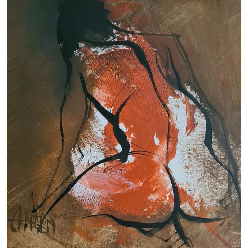 Painting Paysage d'automne  by Chaperon Martine | Painting Figurative Nude Acrylic