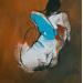 Peinture Bleu lagon 2 par Chaperon Martine | Tableau Figuratif Nu Acrylique