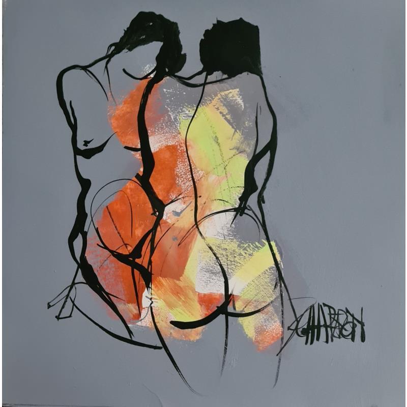 Painting Amour 1 by Chaperon Martine | Painting Figurative Acrylic Nude