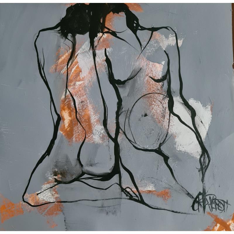 Painting Amour 2 by Chaperon Martine | Painting Figurative Acrylic Nude