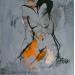 Gemälde Orange amère  von Chaperon Martine | Gemälde Figurativ Akt Acryl