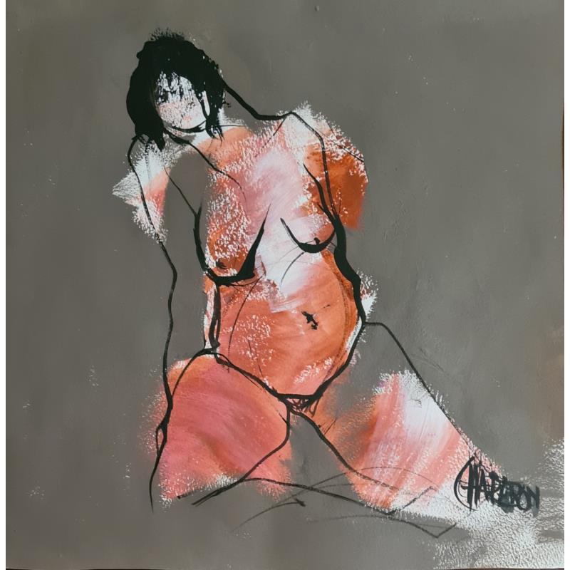 Painting Présence  by Chaperon Martine | Painting Figurative Acrylic Nude