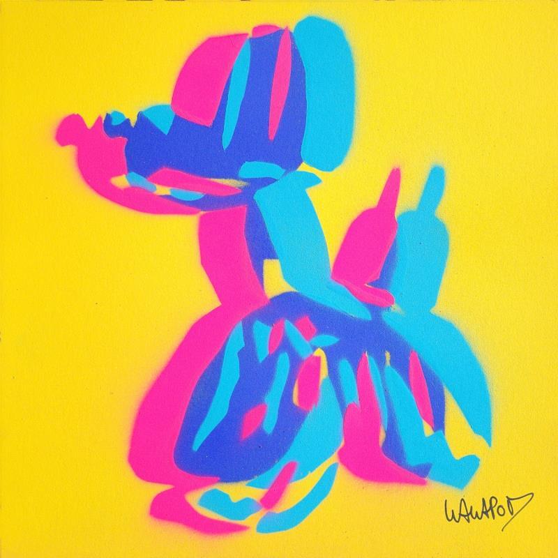 Painting Multi Koons jaune  by Wawapod | Painting Pop-art Graffiti Pop icons