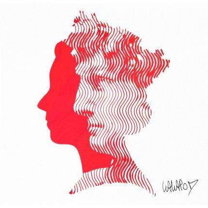 Peinture David Queen Rouge  par Wawapod | Tableau Pop-art Acrylique, Posca Icones Pop