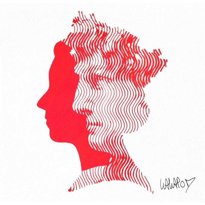 Painting David Queen Rouge  by Wawapod | Painting Pop-art Acrylic, Posca Pop icons