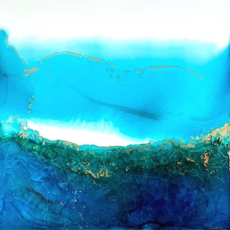 Painting 1454 - Poésie Mairne by Depaire Silvia | Painting Abstract Acrylic, Ink Landscapes, Minimalist, Nature