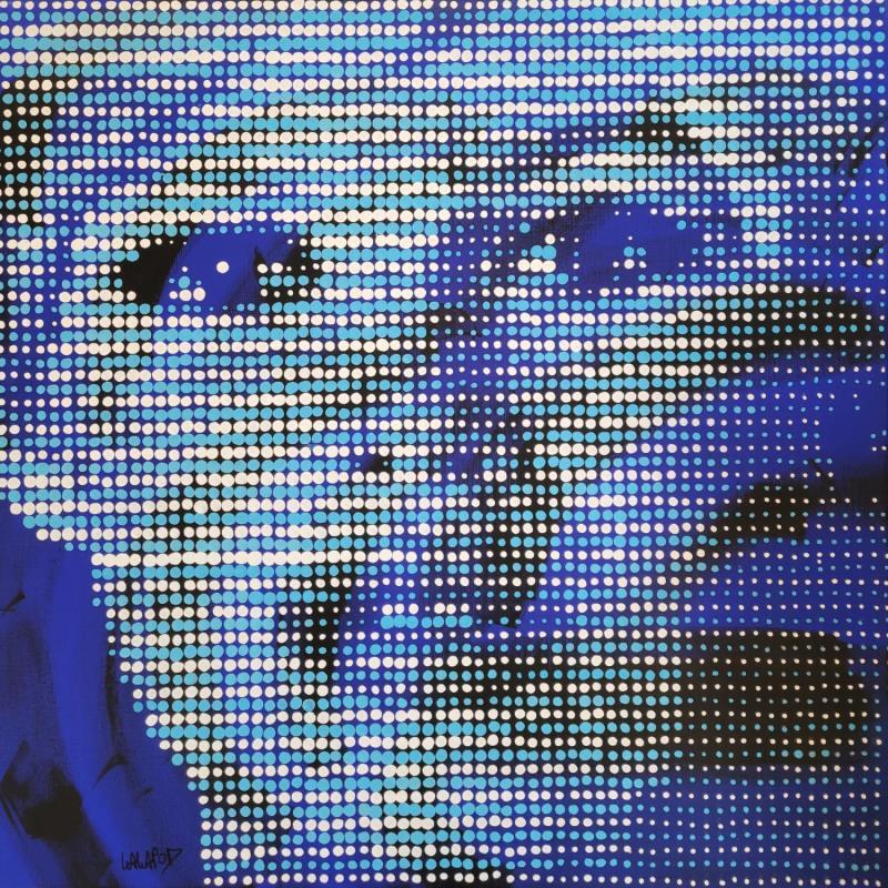 Gemälde Bardot Bleu von Wawapod | Gemälde Pop-Art Acryl Kino, Pop-Ikonen, Porträt
