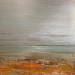 Peinture Couple plage des 3 digues  par Mahieu Bertrand | Tableau Figuratif Paysages Marine Métal