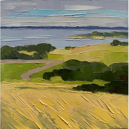 Painting Les blés by Clavel Pier-Marion | Painting Impressionism Oil, Wood Landscapes