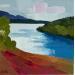 Peinture Bruyères au bord du lac par Clavel Pier-Marion | Tableau Impressionnisme Paysages Bois Huile