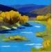 Painting Automne sur la rivière  by Clavel Pier-Marion | Painting Impressionism Landscapes Wood Oil