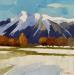 Gemälde Montagne, la neige von Clavel Pier-Marion | Gemälde Impressionismus Landschaften Holz Öl