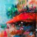 Gemälde Café rouge  von Solveiga | Gemälde Figurativ Landschaften Urban Architektur Acryl
