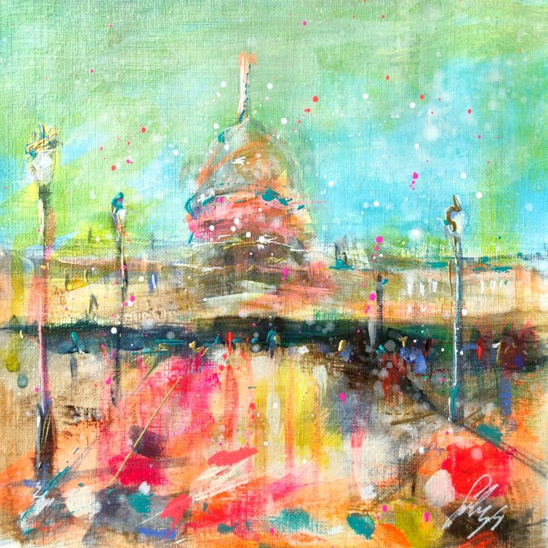 Painting Les Invalides by Solveiga | Painting Figurative Landscapes Architecture Acrylic