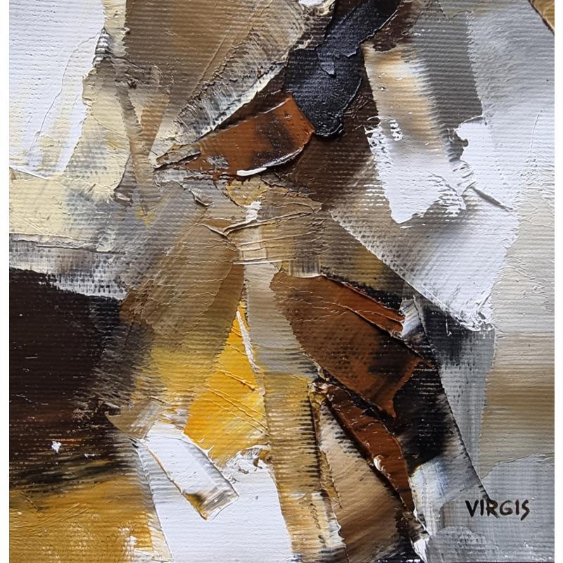 Painting Reminiscent the fall by Virgis | Painting Abstract Minimalist Oil