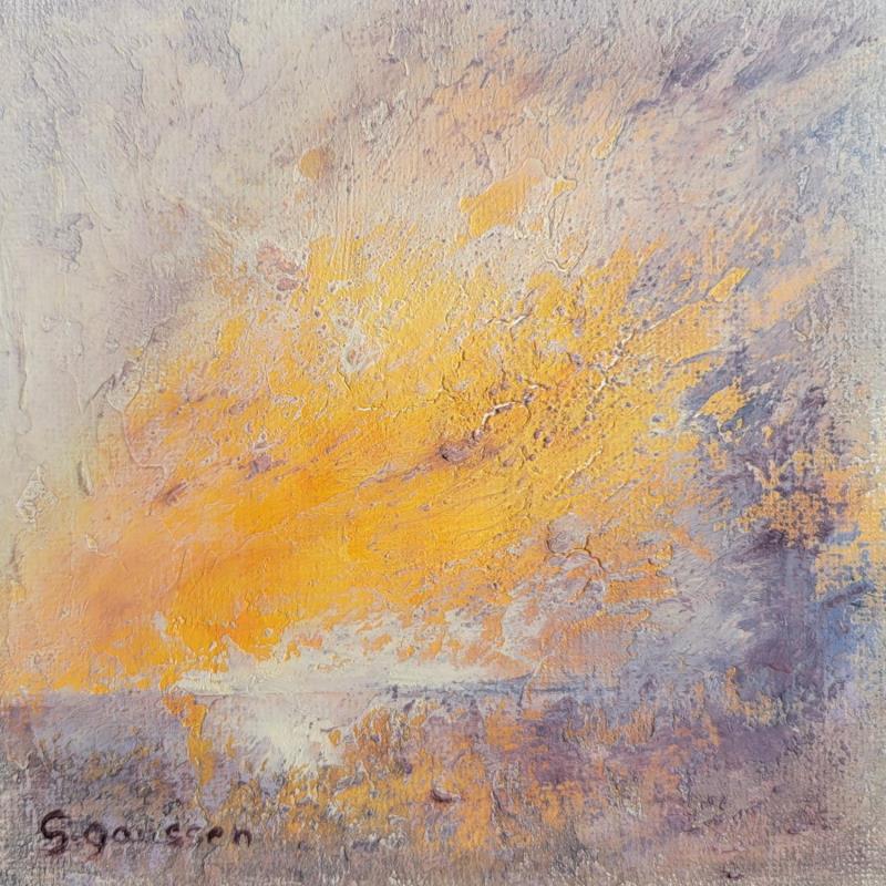 Gemälde Ciel à Maupiti von Gaussen Sylvie | Gemälde Abstrakt Landschaften Öl