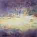 Peinture Coucher de soleil à Raiatea 1 par Gaussen Sylvie | Tableau Abstrait Paysages Huile