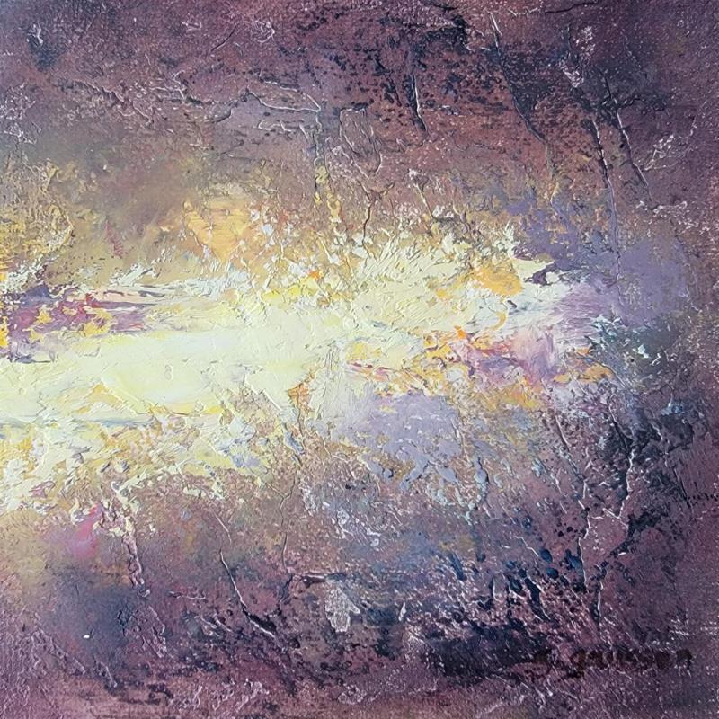 Peinture Coucher de soleil à Raiatea 2 par Gaussen Sylvie | Tableau Abstrait Paysages Huile