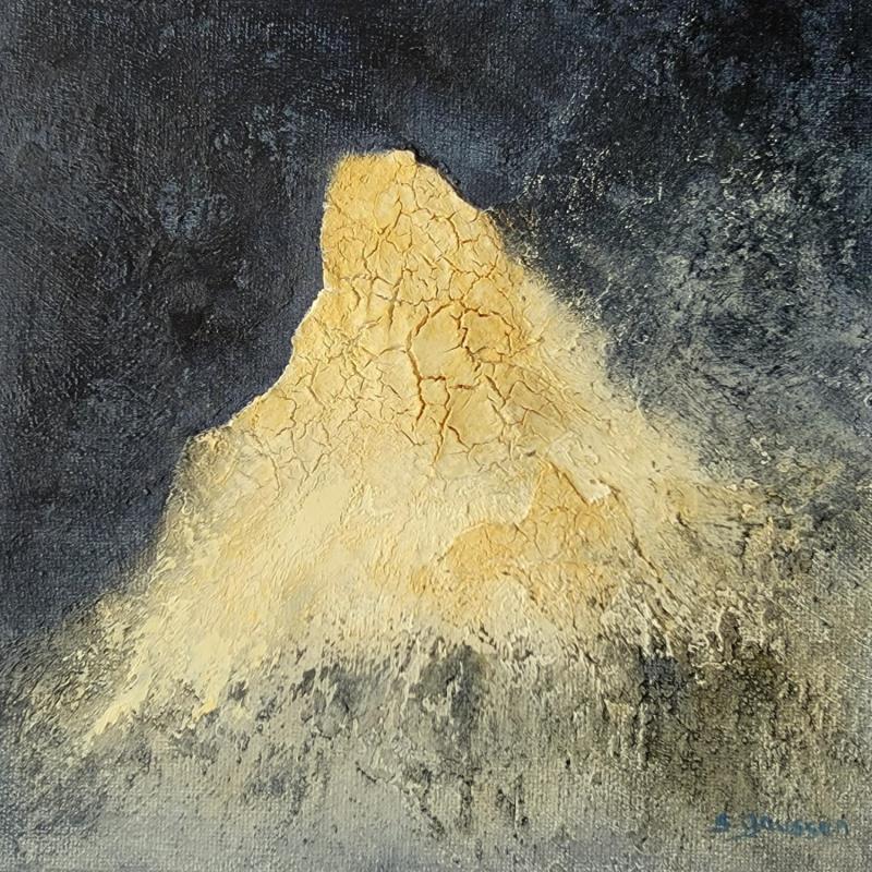 Gemälde Elle nous guide la nuit von Gaussen Sylvie | Gemälde Abstrakt Landschaften Öl