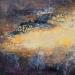 Peinture Coucher de soleil sur le récif par Gaussen Sylvie | Tableau Abstrait Paysages Marine Huile