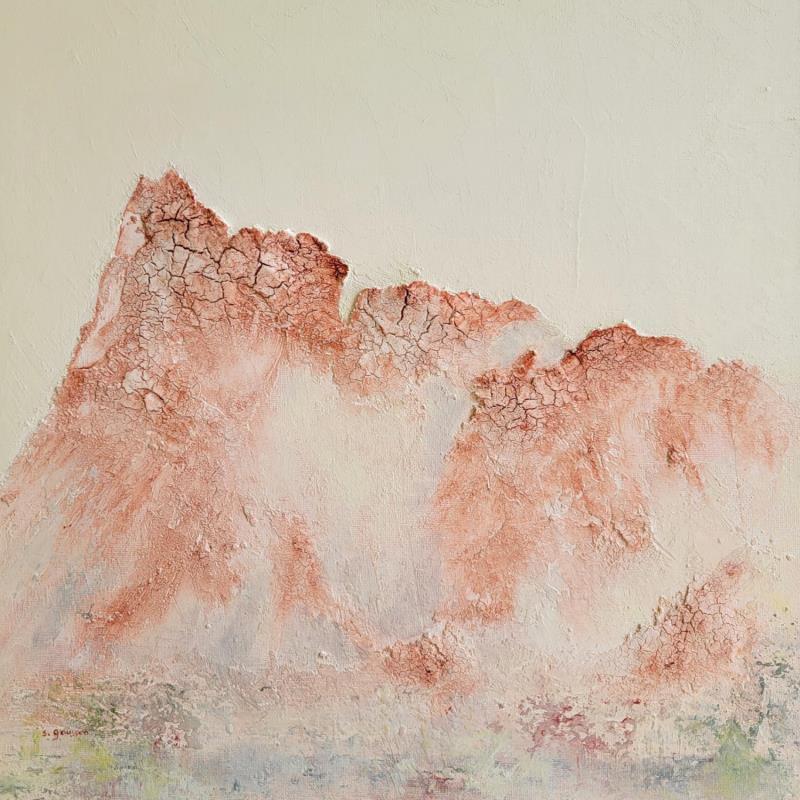Gemälde Là haut von Gaussen Sylvie | Gemälde Abstrakt Landschaften Öl