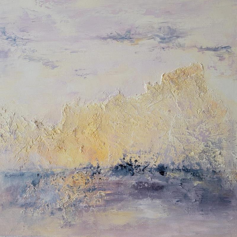 Gemälde Le bout du monde von Gaussen Sylvie | Gemälde Abstrakt Öl Marine