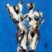 Painting Roxane by Sahuc François | Painting Figurative Nude Minimalist Acrylic Ink