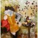 Gemälde Bonheur extatique von Romanelli Karine | Gemälde Figurativ Acryl Collage