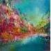 Painting Le quartier des mille couleurs  by Levesque Emmanuelle | Painting Oil