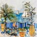 Peinture L'Art de vivre en bord de mer par Colombo Cécile | Tableau Figuratif Paysages Nature Aquarelle Acrylique Collage Encre Pastel