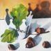 Painting Queen of acorns by Ulrich Julia | Painting Figurative Nature Oil