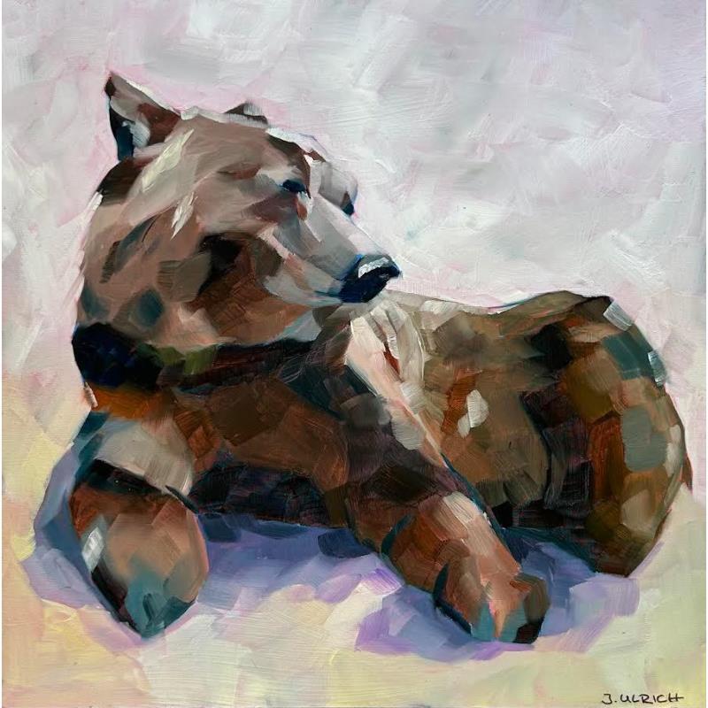 Painting she-bear by Ulrich Julia | Painting Figurative Animals Oil
