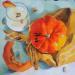 Peinture pumpkin witch par Ulrich Julia | Tableau Figuratif Natures mortes Huile