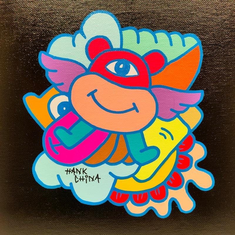 Painting Sonic three by Hank China | Painting Pop-art Pop icons Acrylic Posca