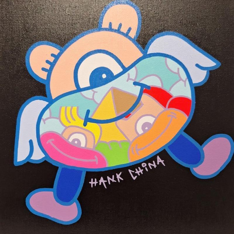 Painting Big sourire one by Hank China | Painting Pop-art Acrylic, Posca Pop icons