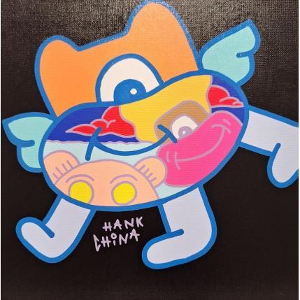 Painting Big sourire four by Hank China | Painting Pop-art Acrylic, Posca Pop icons