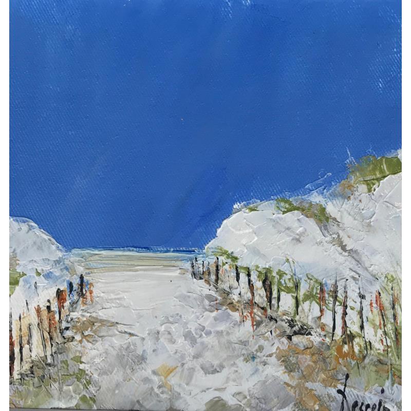 Gemälde Between the dunes von Dessein Pierre | Gemälde Figurativ Marine Öl