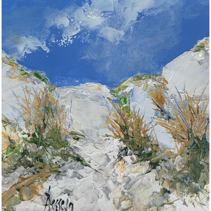 Peinture Oyats dans les dunes par Dessein Pierre | Tableau Figuratif Marine Huile