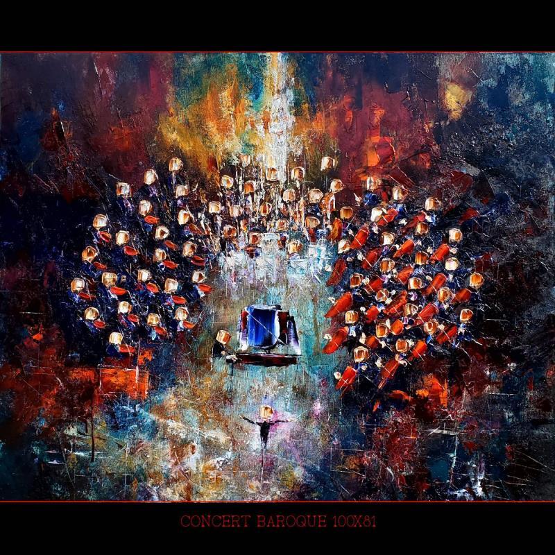 Painting Concert baroque avec chef & pianiste by Reymond Pierre | Painting Figurative Oil Music