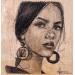 Gemälde Esperanza von Vacaru Nicoleta  | Gemälde Figurativ Porträt Holz Öl Textil Zinc