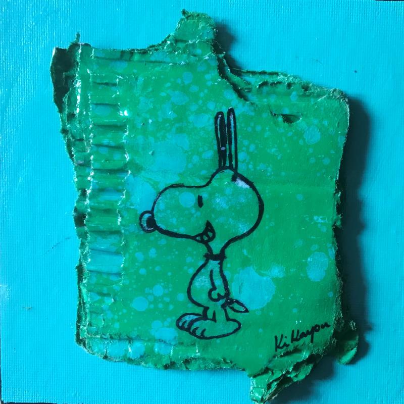 Gemälde Snoopy oups von Kikayou | Gemälde Pop-Art Pop-Ikonen Graffiti Acryl Collage